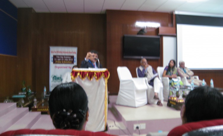 Pranav Desai speaking at CSR workshop at Indian Institute of Sciences, Bangalore, India